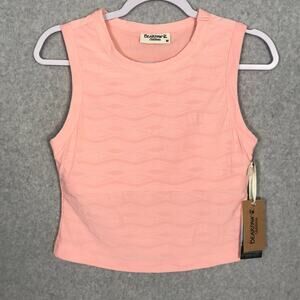 Bearpaw Outdoors Top Womens Medium Pink Crop Tank Bra Yoga Active Performance **